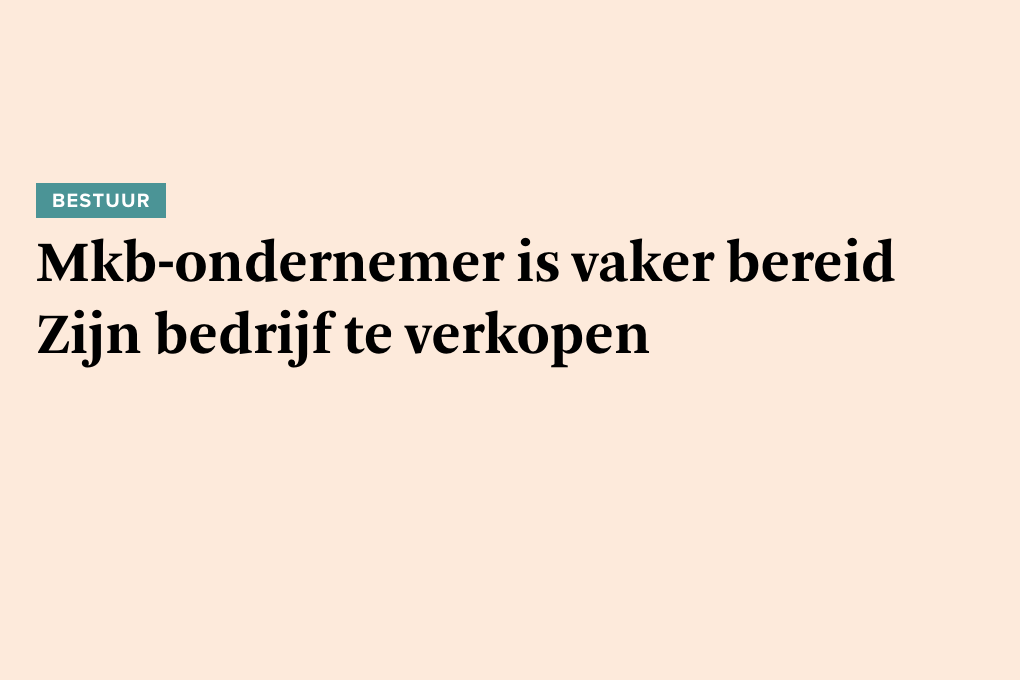 Verkopen van je bedrijf: het gaat niet alleen om geld!