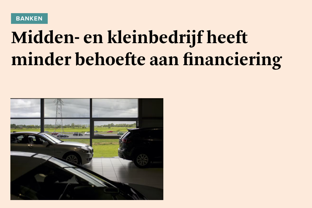 CBS: ‘MKB heeft minder behoefte aan externe financiering